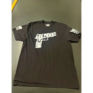 We The People Black Pistols Graphic Logo Tee Short Sleeve Shirt Sz XL Made